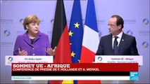 Sommet UE - Afrique : la chancelière allemande Angela Merkel en conférence de presse