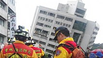 Rescuers Venture Into Tilted Building After Destructive Earthquake