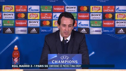 Champions League - Real Madrid / PSG - Conférence de presse Unai Emery