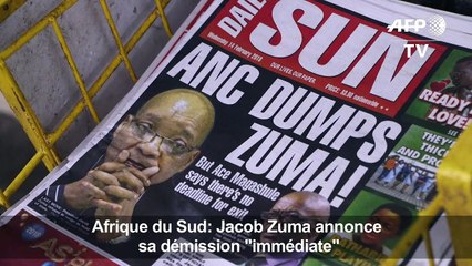 Afrique du Sud: Jacob Zuma annonce sa démission "immédiate"