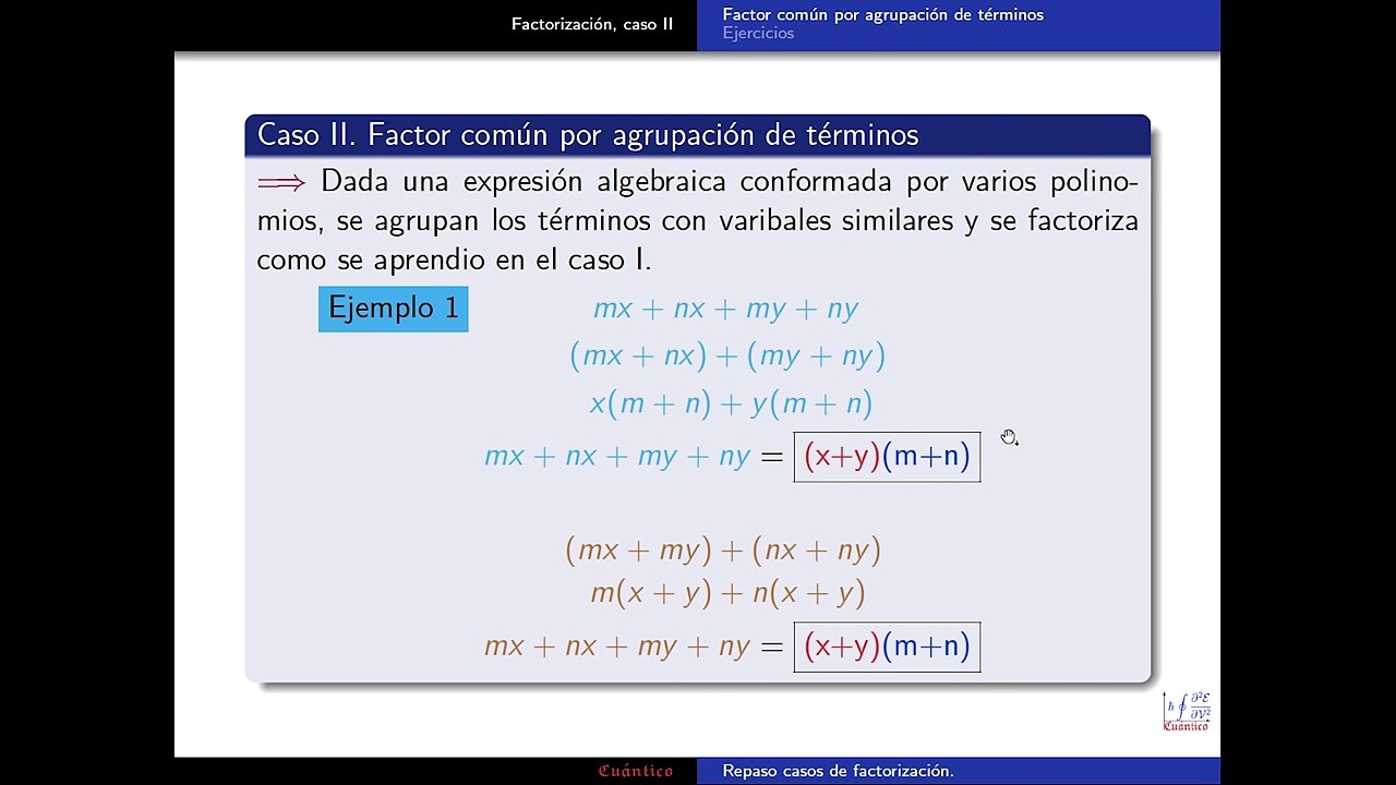 Casos de factorización caso2