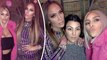 'Taco Wednesday at Jennifer Lopez and Alex's house!' Busty Kim Kardashian sizzles in tiny bandeau top as she joins Jennifer Lopez and sister Kourtney at celeb-studded gathering.