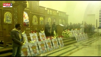 بدء قداس تدشين كاتدرائية شهداء الإيمان بقرية العور فى سمالوط بالمنيا