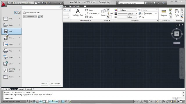 AutoCad User Interface
