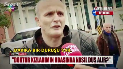 Doktor, hastanın odasında duş alıp traş oldu