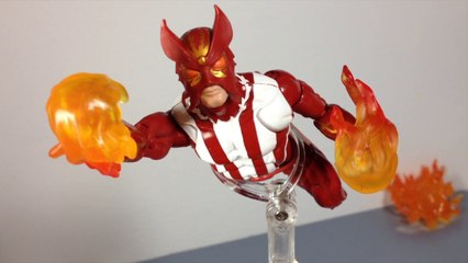 Review en Español Marvel Legends Sunfire Warlock BAF