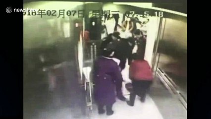 Expectant mother gives birth in elevator