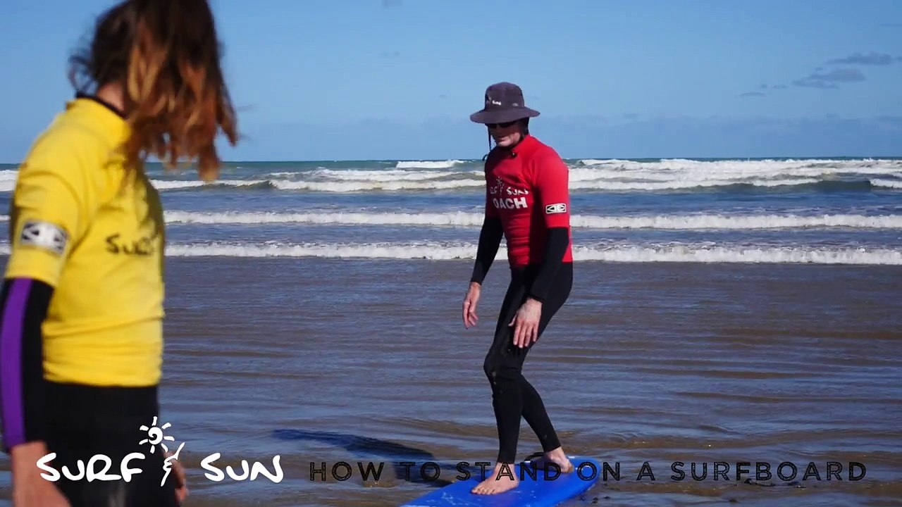 Surf Video How To Stand On A Surf Board.