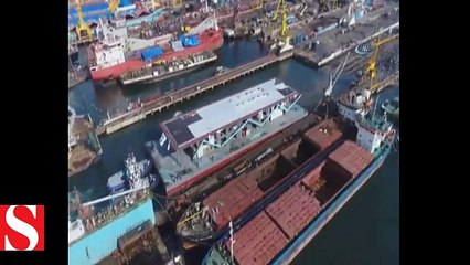 Yüzer iskele Tuzla�dan denize indirildi