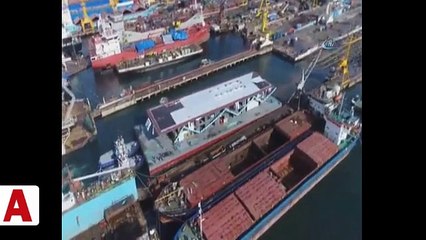 Karaköy�ün yeni akıllı yüzer iskelesi havadan görüntülendi
