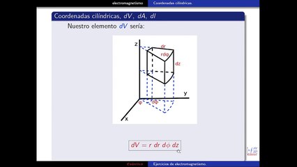 下载视频: Coordenadas cilíndricas diferencial de volumen área y longitud