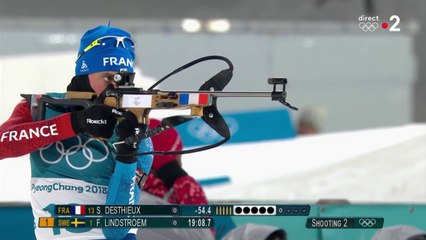 JO 2018 : Biathlon - Individuel : Desthieux craque et lâche deux balles