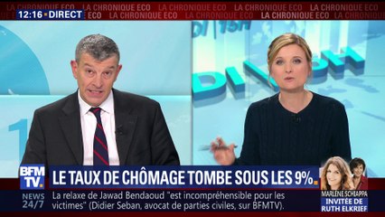 Le taux de chômage tombe sous les 9%