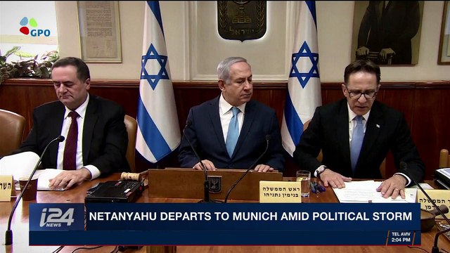 i24NEWS DESK | Netanyahu departs to Munich amid political storm | Thursday, February 15th 2018
