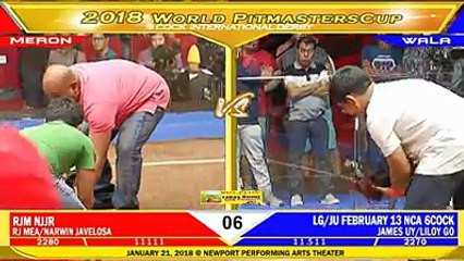 WORLD PITMASTER CUP 2018 FIGHT 06 RJM NJJR VS LGJU FEBRUARY 13 NCA 6COCK
