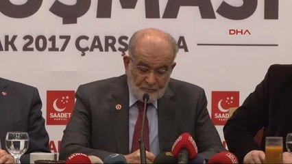 Arşivsaadet Partisi Genel Başkanı Temel Karamollaoğlu'nun 18 Ocak 2018 Tarihindeki Açıklaması