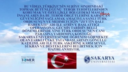 Sakarya 6 Yabancı Öğrencilerden Mehmetçiğe Destek