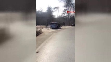 Dolmabahçe Sarayı Önünde Motosiklet Yandı - 4