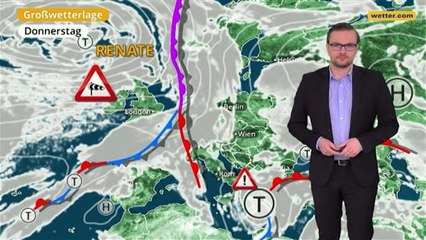 Das Wetter in Europa am 15. Februar 2018