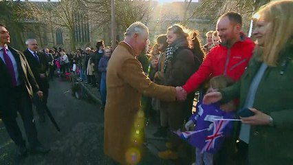 Prince Charles gets a surprise hug in Durham