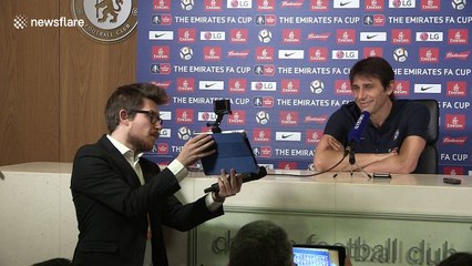 Antonio Conte presented with Man United shirt 'from Mourinho'