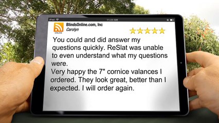 BlindsOnline.com, Inc Wonderful Five Star Review by Carolyn