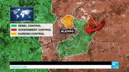 Syria: civilians flee besieged Aleppo as Assad vows "total war" against rebels