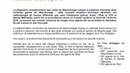 Nantes: l'amiante, sujet sensible à la Tour Bretagne
