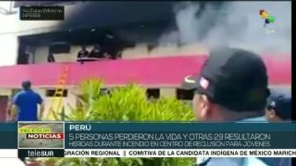 Cinco muertos tras incendio en centro de reclusión juvenil de Perú