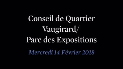 Conseil de Quartier Vaugirard/ Parc des Expositions du Mercredi 14 Février 2018