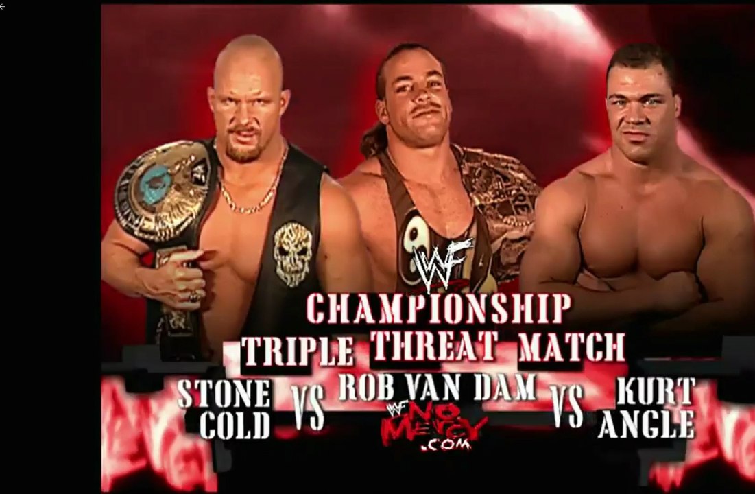 Wwe No Mercy 2001 - Stone Cold Steve Austin(c) Vs Rob Van Dam Vs Kurt Angle - Wwe Championship - Official Promo-1
