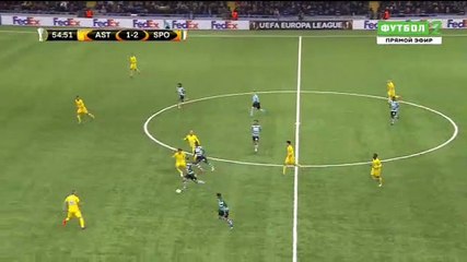 Seydou Doumbia  Goal HD - FC Astana	1-3	Sporting 15.02.2018