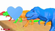 Learn Colors With Dinosaurs and Learn Shapes With Animals - Race Water Slide Animals for Kids