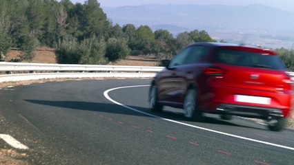 The new SEAT Ibiza FR TGI in Desire Red Driving Video