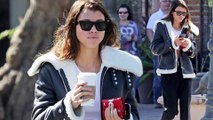 Sofia Richie, 19, grabs coffee in tiny tee and shearling jacket amid claims Kourtney Kardashian thinks she's 'too young' for Scott Disick, 34.