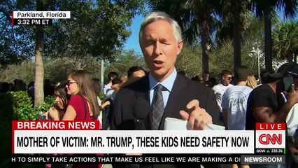 Mother of slain Florida student screams at Trump live on camera — and Brooke Baldwin breaks down in tears