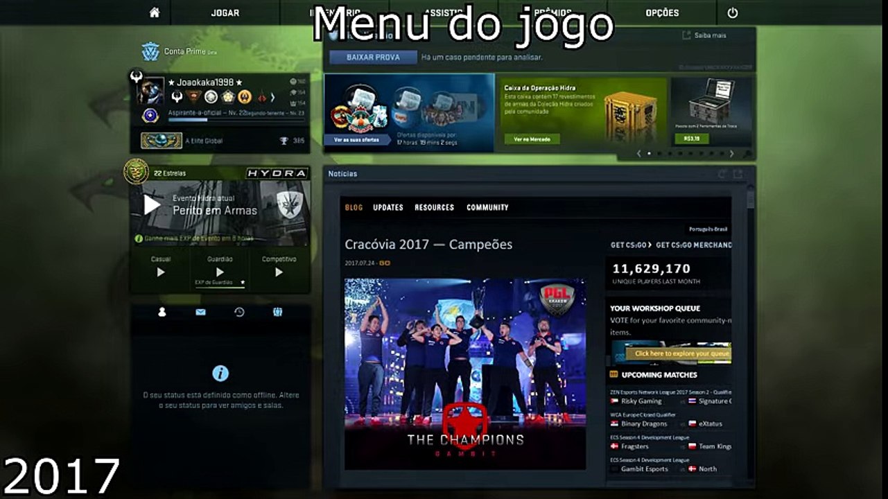 Counter Strike-Global Offensive 2013 VS 2017