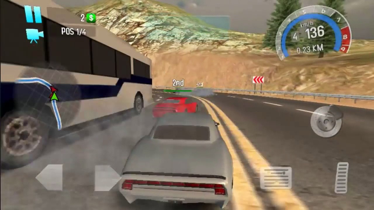 car racing game at full speed