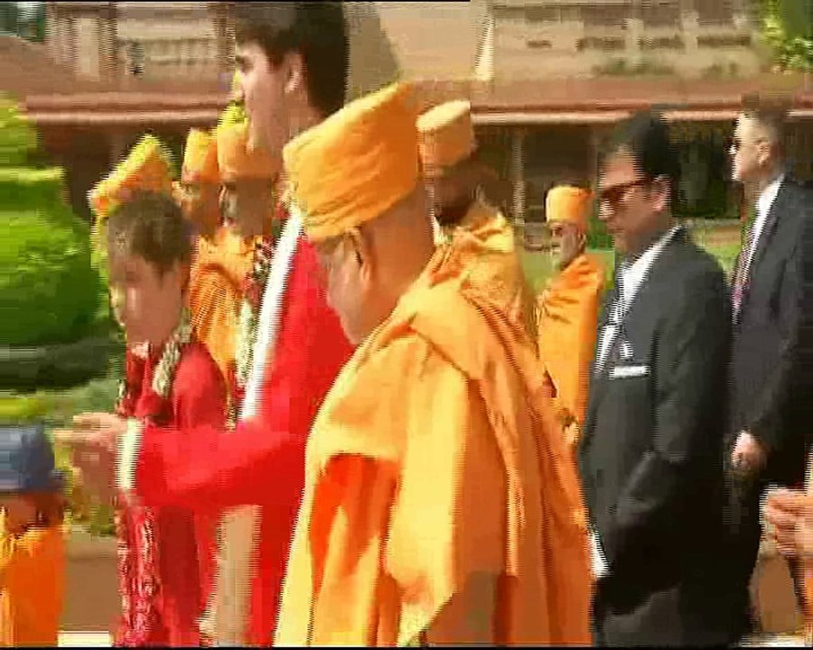 Canadian PM Justin Trudeau's son, family look super cute in saffron attire - Check out photos here