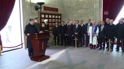 Türk Hava Kurumu heyeti Anıtkabir'i ziyaret etti - ANKARA