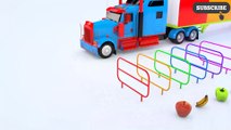Learn Colors With Horse Transporter For Kids - Colours Animal Fruits Toys for Children Toddlers