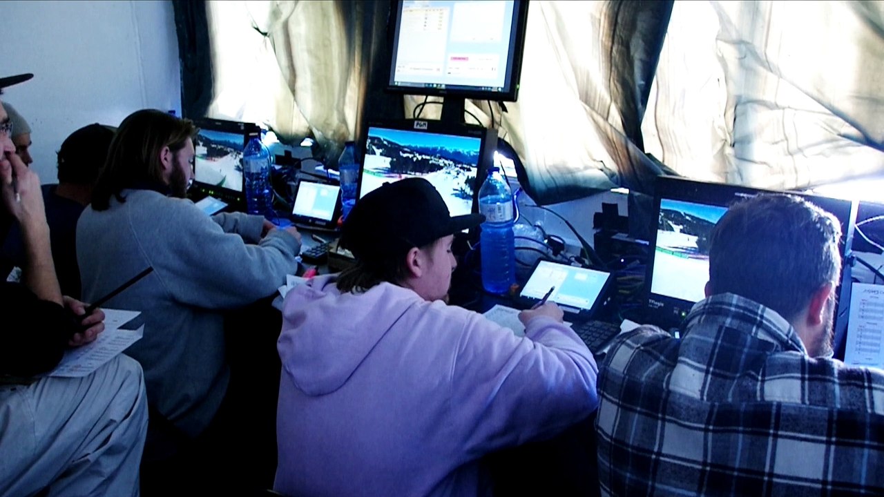 Avec les juges du slopestyle