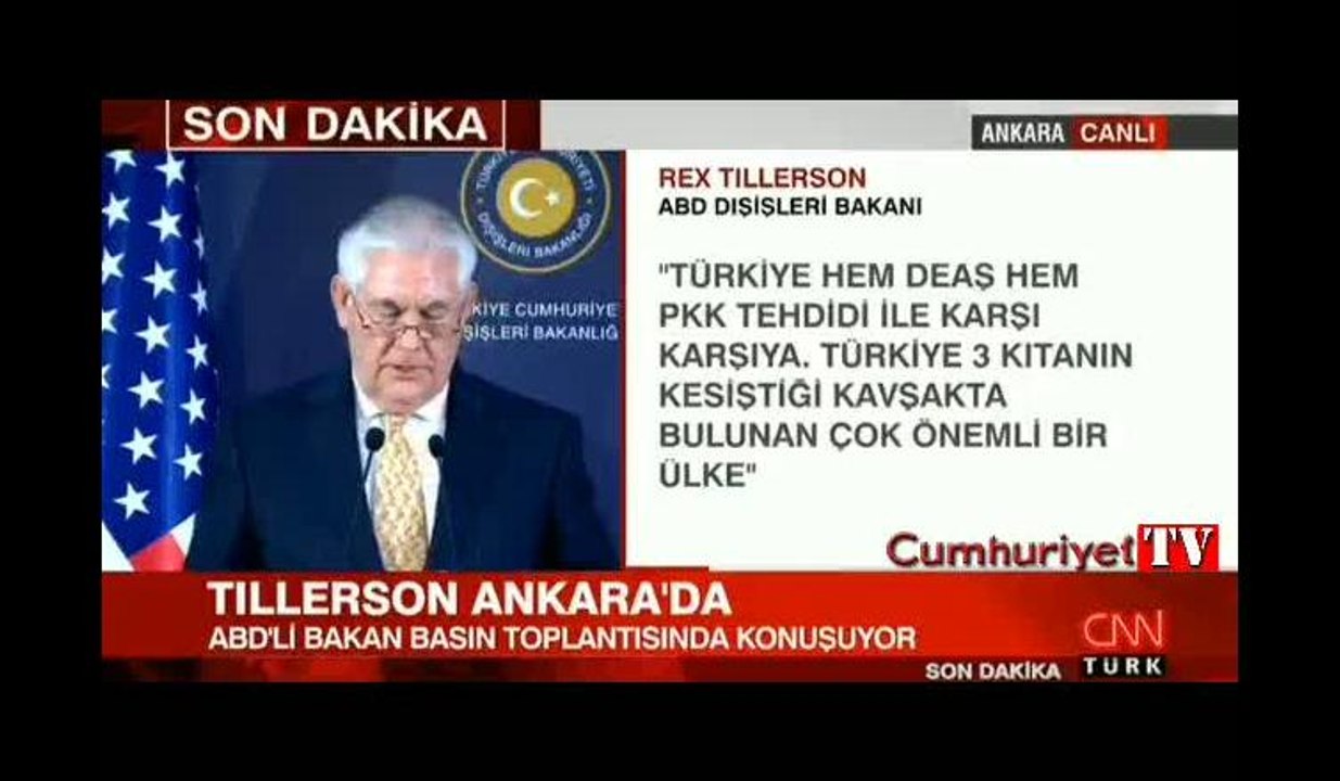 Tillerson'dan hukuk ve basın özgürlüğü uyarısı