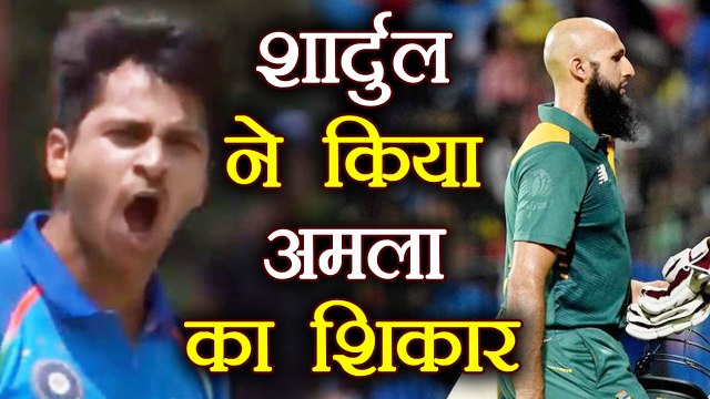 India vs South Africa 6th ODI: Hashim Amla OUT for 10, Shardul Strikes | वनइंडिया हिंदी