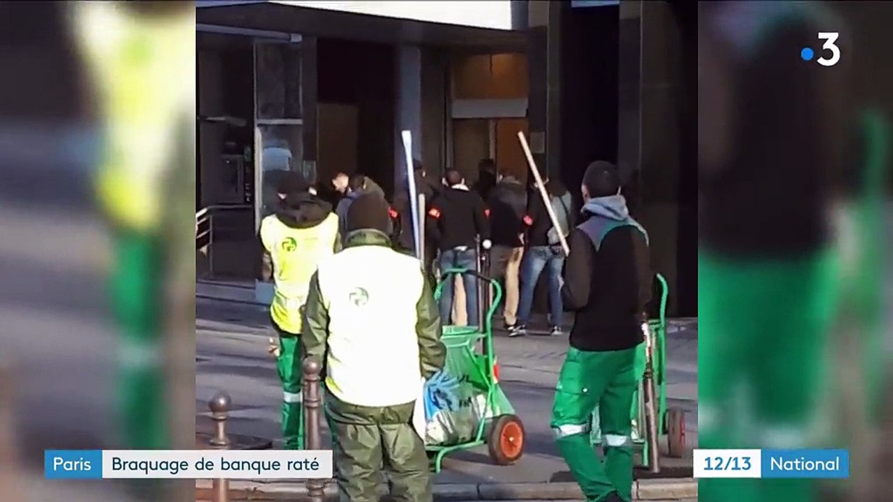 Les images de l'intervention de la police lors du braquage d'une banque à Paris