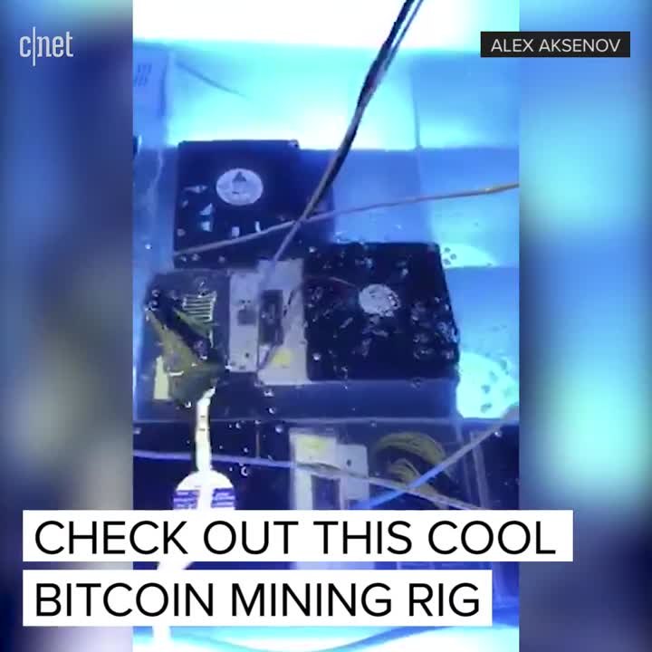 Liquid bitcoin mining rig