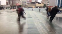 Çağlayan'daki İstanbul Adalet Sarayı Önünde Kavga