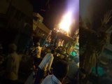 parashuram shobha yatram caught in fire due to short circuit