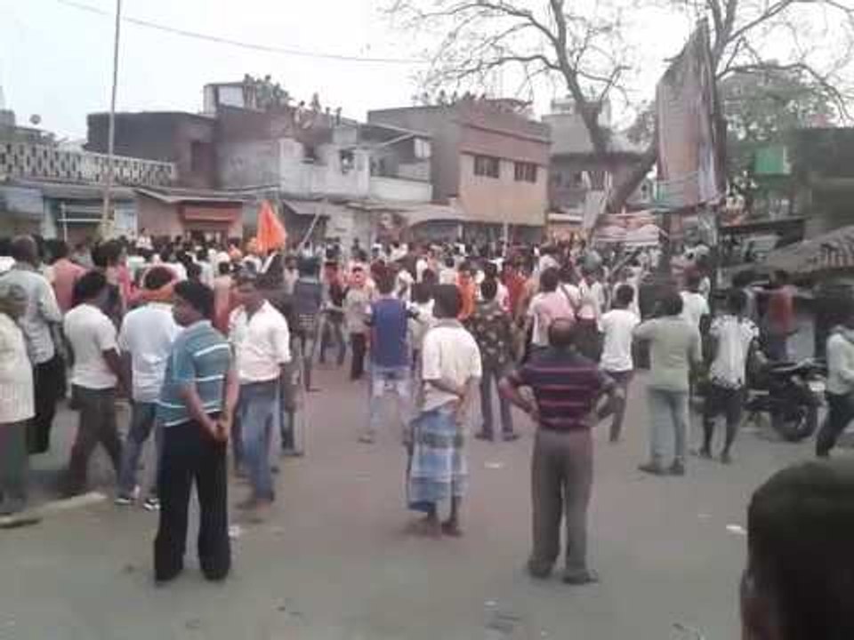 Stoneware & Stampede in Dhanbad during ramnavami juloos