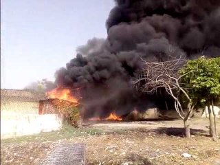 Vegetable market catch fire in Gonda
